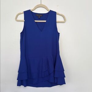 Banana Republic Blue Ruffled Tiered Tank Top
